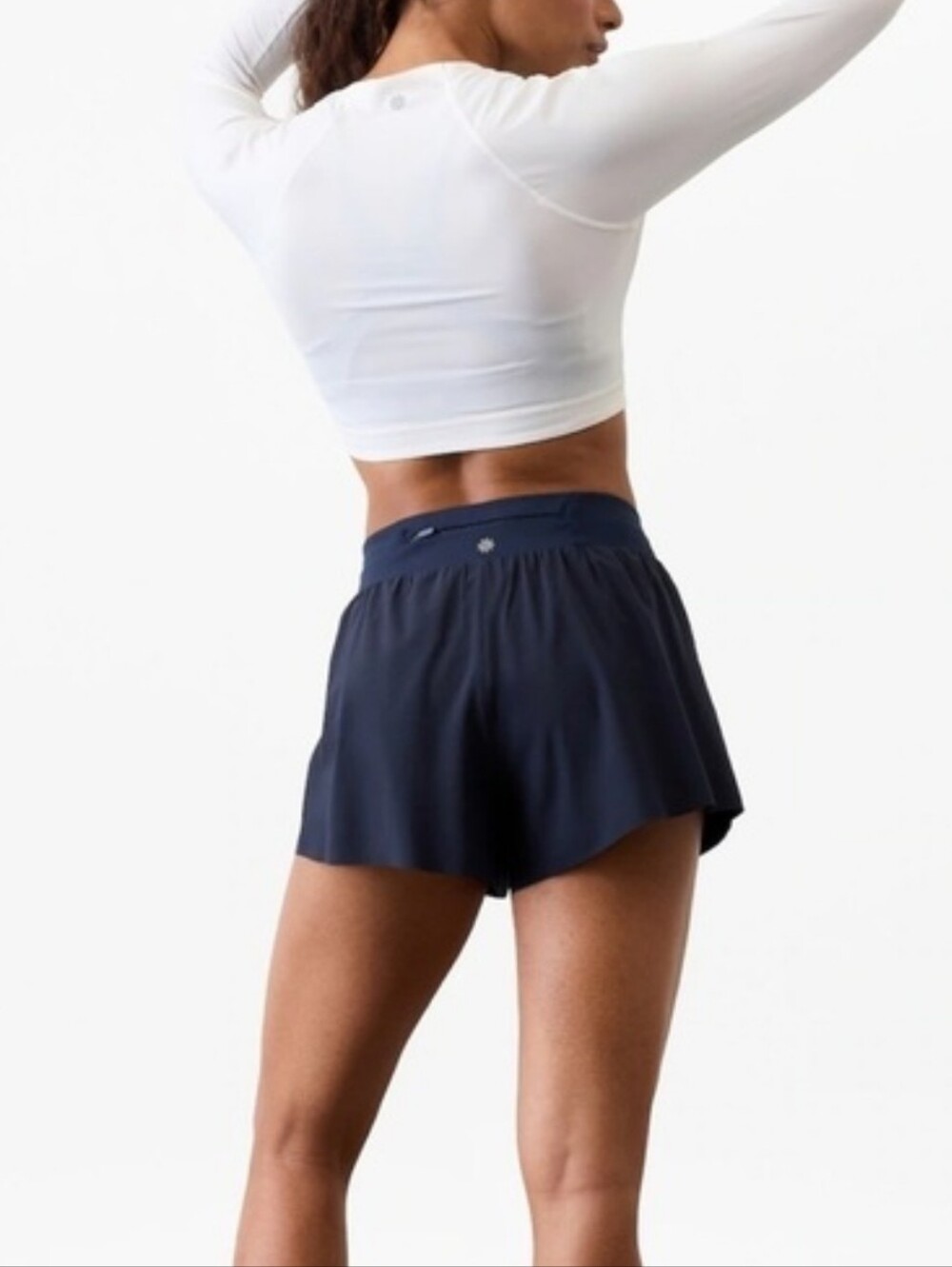 NEW Athleta Fast Route Run Shorts Navy XL